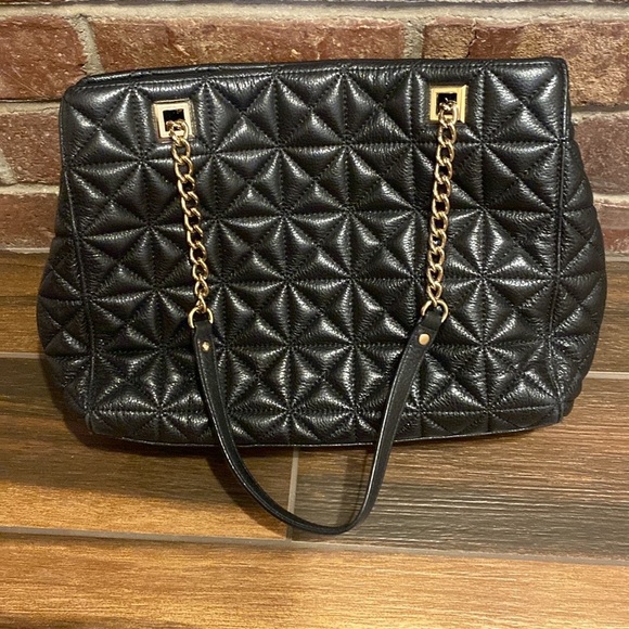 Kate Spade Black and gold Sedgwick Place Phoebe quilted leather tote - Picture 10 of 11